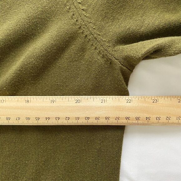 Liz Claiborne Womens XL  Long-sleeve Green Cardigan With Pleated-Ruffle Edging‎ - Picture 8 of 10